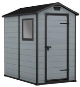 Casetta da giardino KETER Exclusive in polipropilene grigio con porta battente semplice, superficie interna 1.9 m² e spessore parete 16 mm, con pavimento