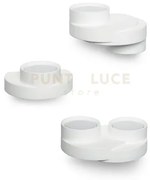 Demetra applique da parete 2 luci up bianca in gesso attacco gx53 l...