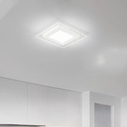 Plafoniera Moderna Bend Metallo E Alluminio Bianco Led Media