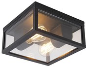 Lampada da soffitto intelligente nera IP44 2 luci incl. Wifi ST64 - Charlois