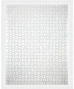 Cornice100x140 cm in legno bianco lucido per puzzle