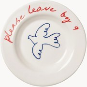 Piatto da dessert dipinto a mano Bird