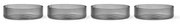 ferm LIVING - Ripple Serving Bowls Set of 4 Smoked Grey ferm LIVING