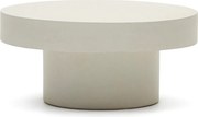 Kave Home - Tavolino rotondo Aiguablava in cemento bianco Ã˜ 66 cm