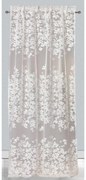 Tenda Gladys bianco, fettuccia e passanti nascosti 140x295 cm
