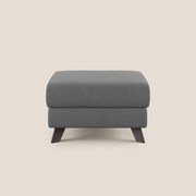 Moon Pouf contenitore e piedini alti in tessuto morbido impermeabile T02 grigio X