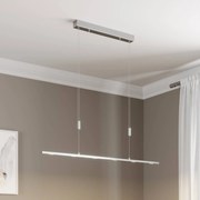 Lucande lampada LED a sospensione Arnik, 120 cm, color nichel, dimmerabile Arnik Lucande,, Alluminio / Grigio / Zincato, Soggiorno / Sala da pranzo, Metallo, Moderno