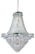 Lampadario versailles 19lt - metallo cromato e cristallo