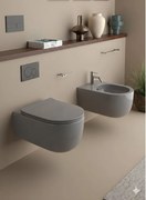 Bidet sospeso grigio opaco best OLYMPIA CERAMICA L 36 x H 27 x P 53 cm