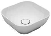 Lavabo da appoggio quadrato in ceramica L 38 x P 20 x H 14 cm bianco