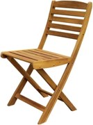 Sedia Pieghevole in Legno di Acacia FSC 40x53x82 cm – Senza Braccioli, Compatta e Robusta