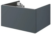 Mobile da bagno sotto lavabo SENSEA Neo grigio laccato lucido L 60 x H 32 x P 48 cm 1 cassetto, lavabo non incluso