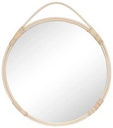 Specchio da parete con cornice in rattan ø 50 cm Malo - House Nordic