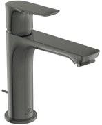 Rubinetto per lavabo a canna media getto laminare cristallino Concept Air grigio spazzolato satinato IDEAL STANDARD H 17 cm