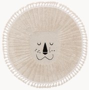 Tappeto rotondo per bambini con nappe e motivo in rilievo Momo