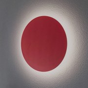 Argon Applique a LED Orios Plus, rosso, Ø 30 cm, acciaio