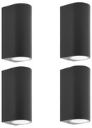 Applique da esterni Tetje PRIOS, dimmerabile, Nero, Alluminio, Moderno, Applique da esterni