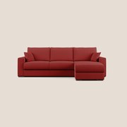 Dream Divano letto angolare in tessuto smacchiabile T05 rosso