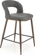 Sgabello da bar imbottito H-114 in grigio/nero