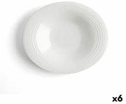 Piatto Fondo Ariane A'bordo Ceramica Bianco (Ø 29 cm) (6 Unità)