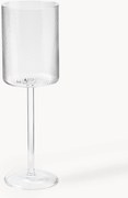 Set di 4 bicchieri da vino bianco in vetro soffiato Limon