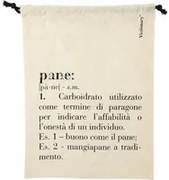 Sacchetto pane con scritte in cotone Victionary