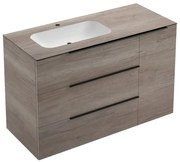 Mobile sottolavabo e lavabo Solid rovere sable L 120 x H 92 x P 51 cm, 1 anta