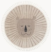 Tappeto rotondo per bambini con nappe e motivo in rilievo Momo