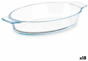 Teglia da Cucina Con manici Trasparente Vetro Borosilicato 800 ml 27 x 4,5 x 15,8 cm (18 Unità)