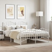 Giroletto con testiera e pediera metallo bianco 140x200 cm