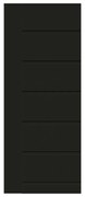 Pannello per porta d'ingresso P076 pellicolato pvc nero L 92  x H 210.5 cm, Sp 6 mm apertura destra