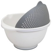 Ciotola bianca con colino 2in1 , Ø 28 cm - Metaltex