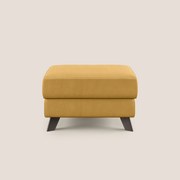 Moon Pouf contenitore e piedini alti in microfibra impermeabile T11 giallo