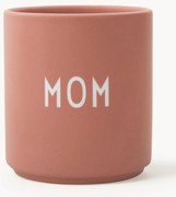 Tazza di design senza manico con scritta fronte e retro Favourite MOM/LOVE