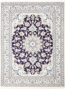 Nain Tappeto persiano 150 x 200 Blu (Iran) Annodato A Mano