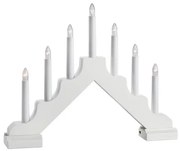 Markslöjd 706051 - Candelabro natalizio a LED EVELIN 7xLED/0,06W/6xAA bianco