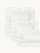 Federa in cotone percalle lavato con volant Louane