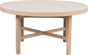 Tavolino rotondo con piano in ceramica di colore naturale 90x90 cm Marsden - Rowico