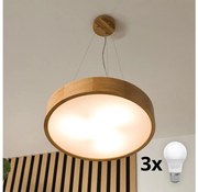 Brilagi - Lampadario LED Carvalho 3xE27/60W/230V, quercia Ø 47,5 cm