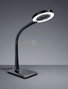 Lupo lampada da studio led nera flessibile con base h. 38