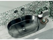 Lavabo D'Appoggio 55x35 Cm Karag "Jupiter" Gun Metal