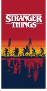 Asciugamano per bambini rosso in cotone 70x140 cm Stranger Things – Jerry Fabrics