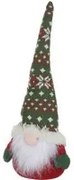 Gnomo Natale fermaporta 45 cm cappello verde