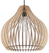 Lampada a Sospensione E27 in Legno Naturale APRILLA