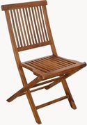 Set di 2 sedie pieghevoli da giardino in legno di teak Maeva