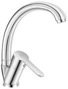 Rubinetto lavello canna alta girevole Iole in ottone cromato