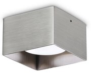 Plafoniera Moderna Spike Alluminio Grigio 1 Luce Gx53 15W 3000K Ip20