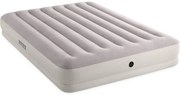 64179 - Materasso Gonfiabile Prestige Mid-Rise Matrimoniale, con Pompa usb, pvc, Grigio, 152x203x30 cm - Intex