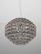 Giogali sospensione 85 cristallo nickel nero e bronzo opaco 5 luci ...