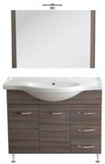 Mobile bagno 105 cm con lavabo e specchio palissandro - Antonella 16970